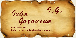 Ivka Gotovina vizit kartica
